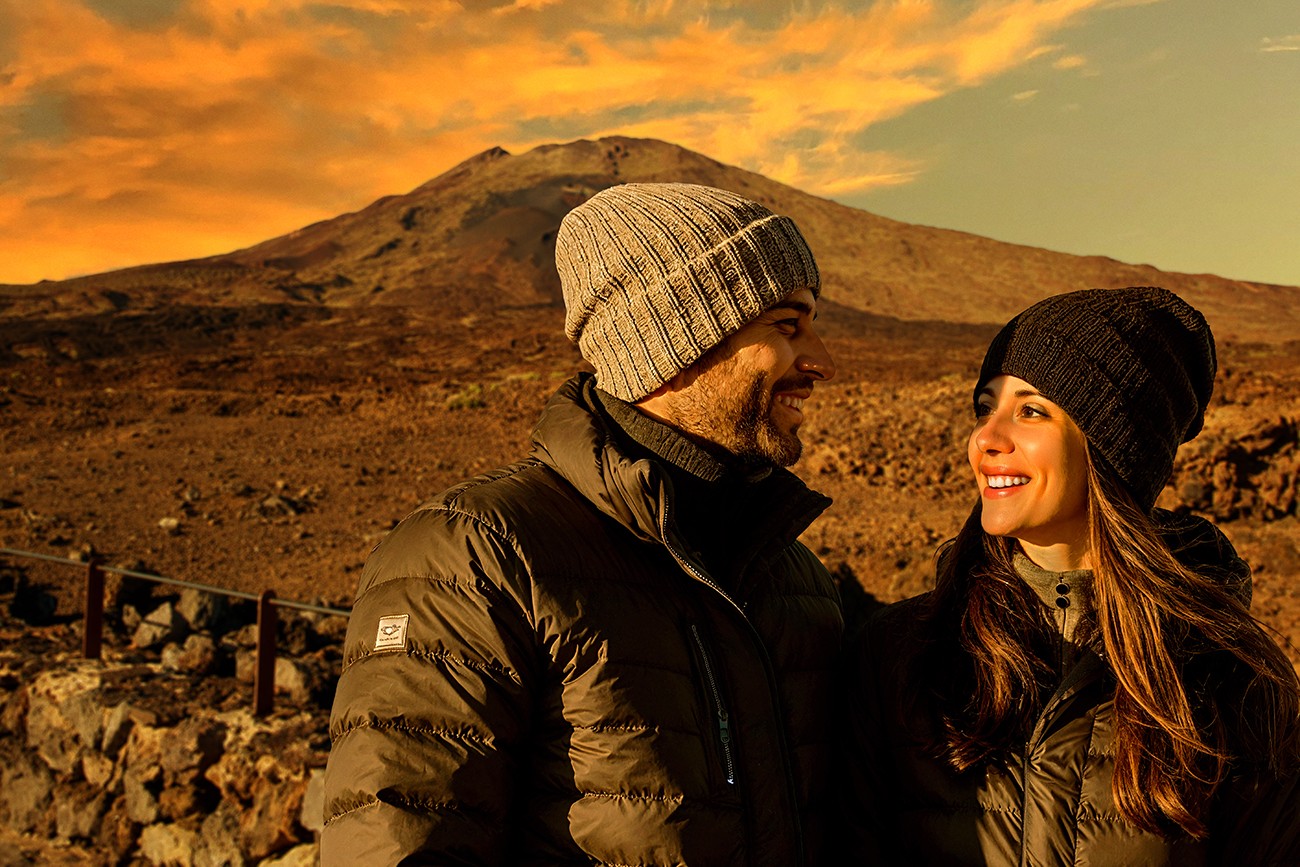 Puesta de sol en el Teide en excursión al Teide de noche