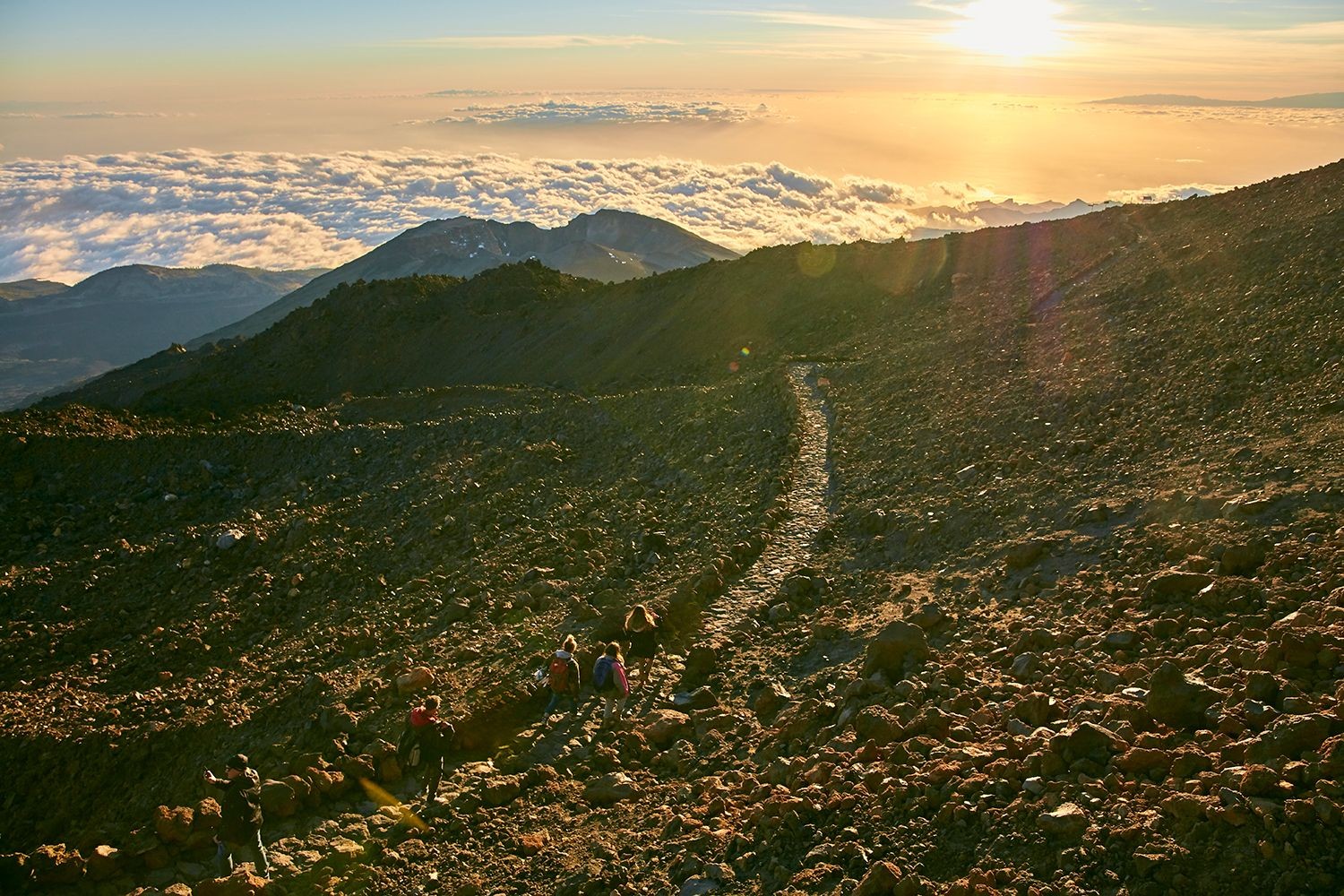 Itinéraire lors de l'excursion Sunset & Stars au Teide pour les groupes voulant profiter du coucher de soleil et des étoiles
