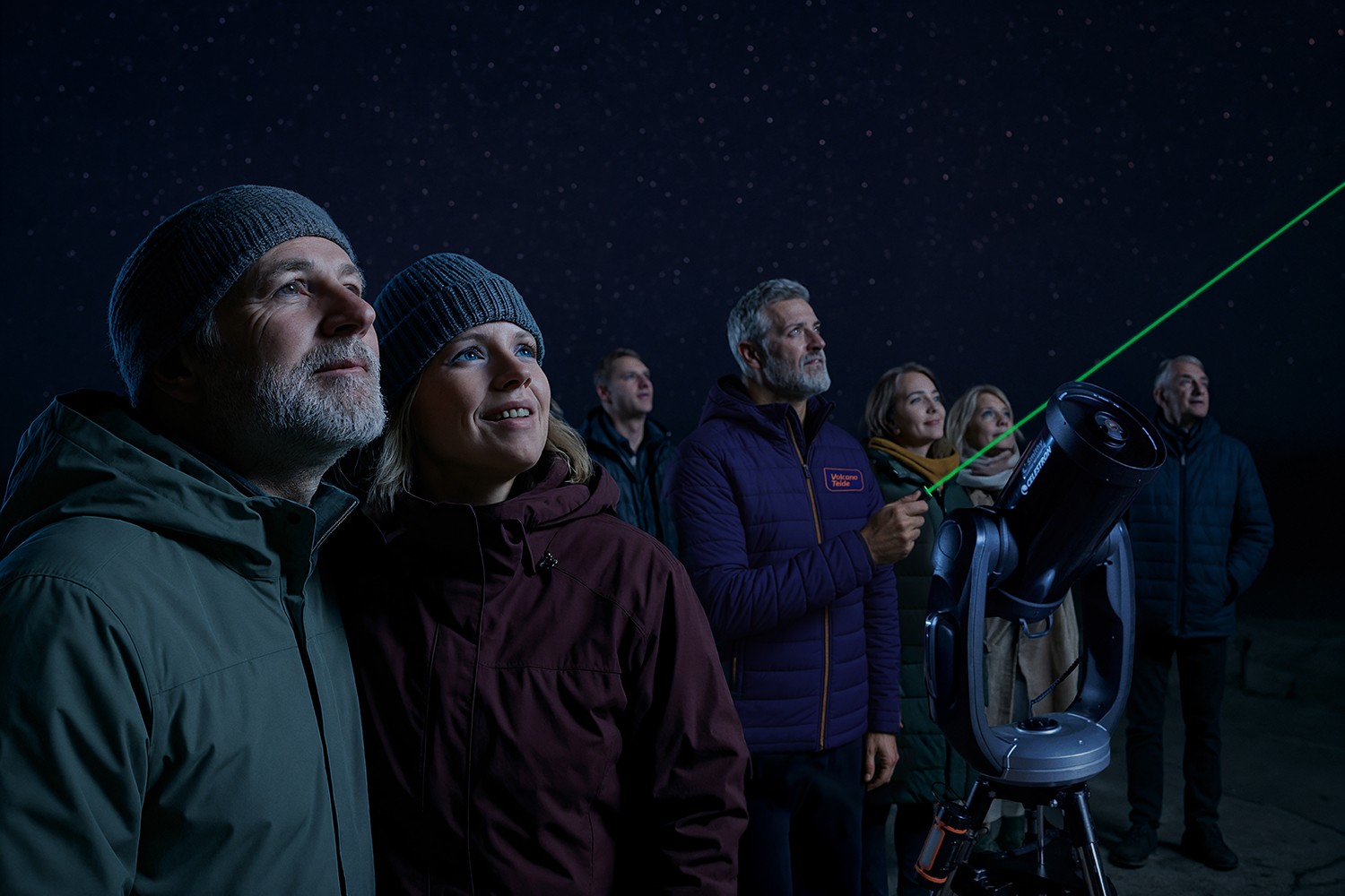 Observación astronómica en el Teide