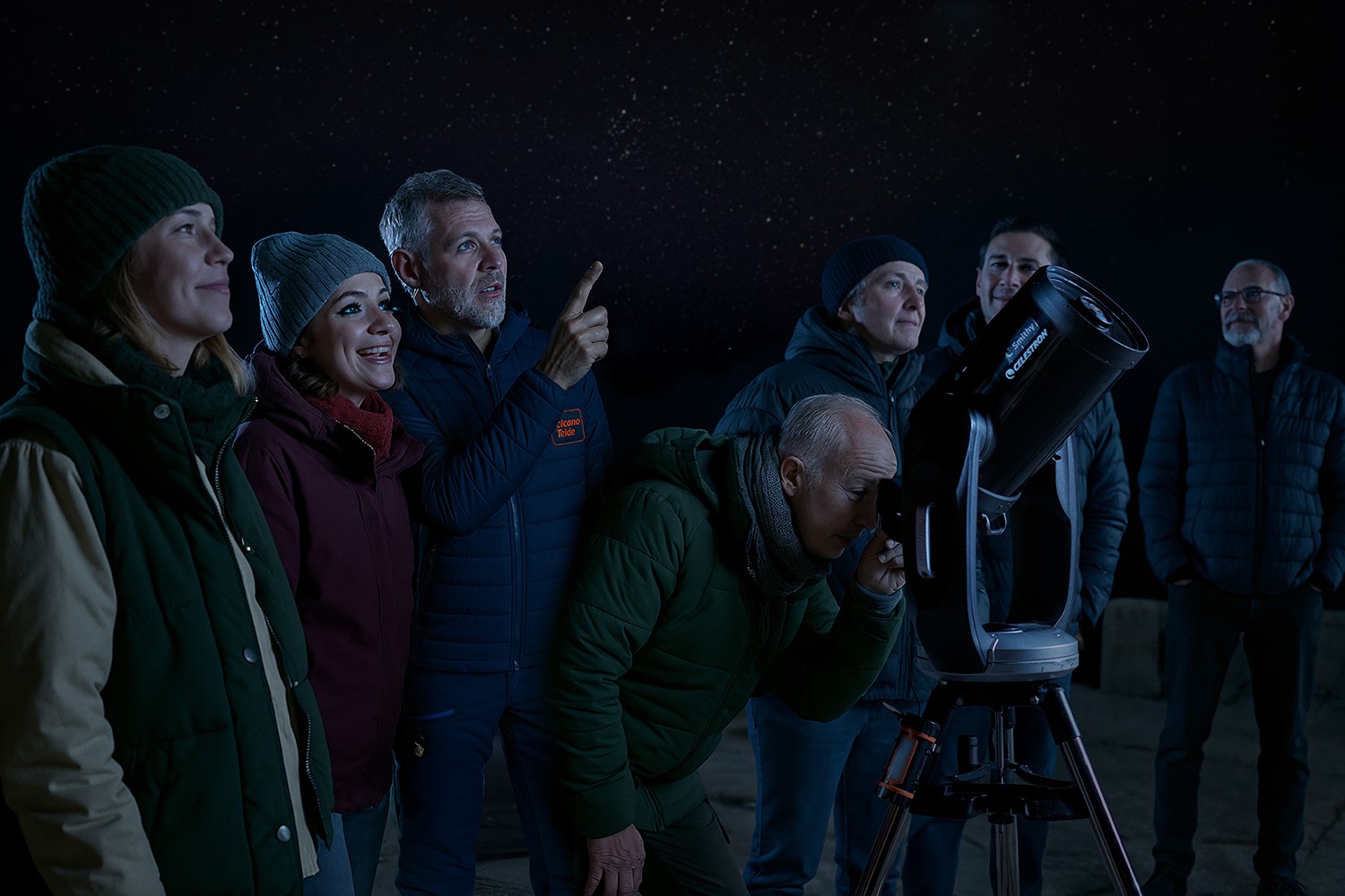 De sterren van Teide komen van dichtbij met professionele telescopen