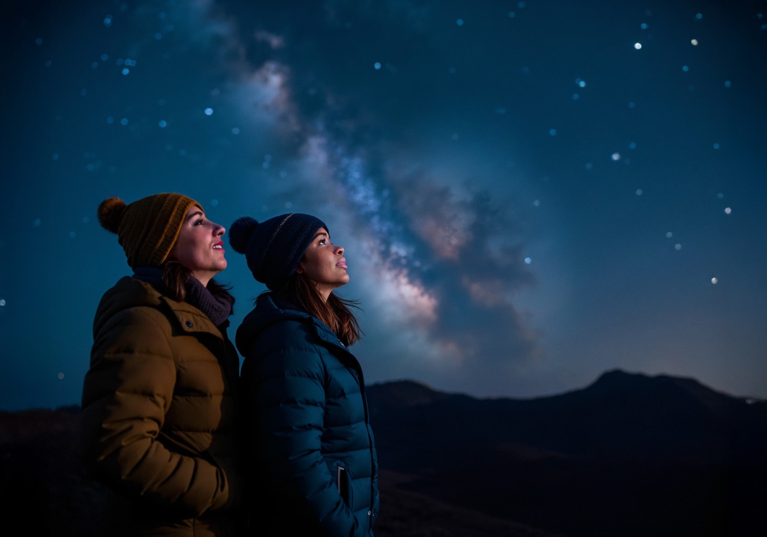 Astronomical observation with professional telescopes, included in the Sunset & Stars tour