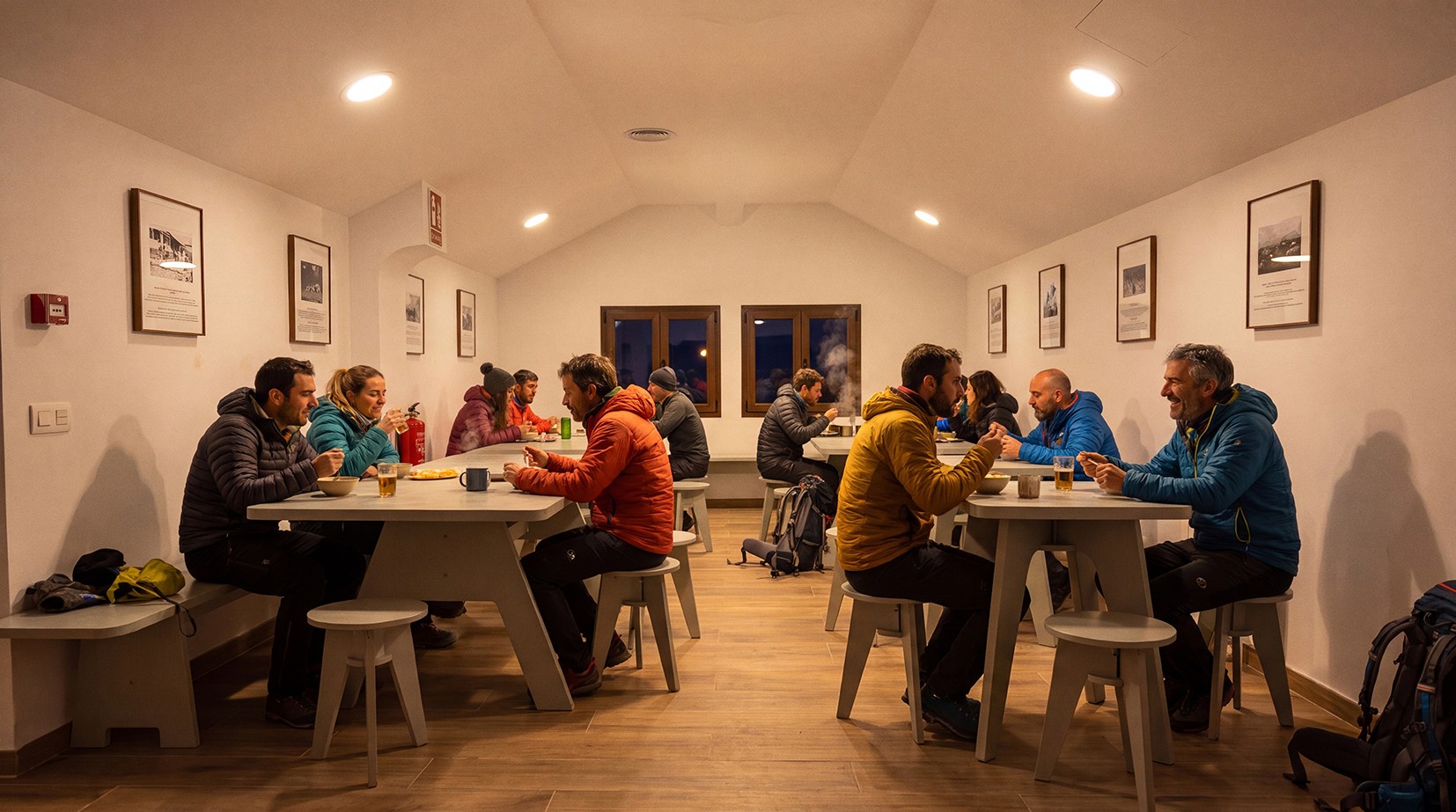 Salle à manger du refuge d’Altavista