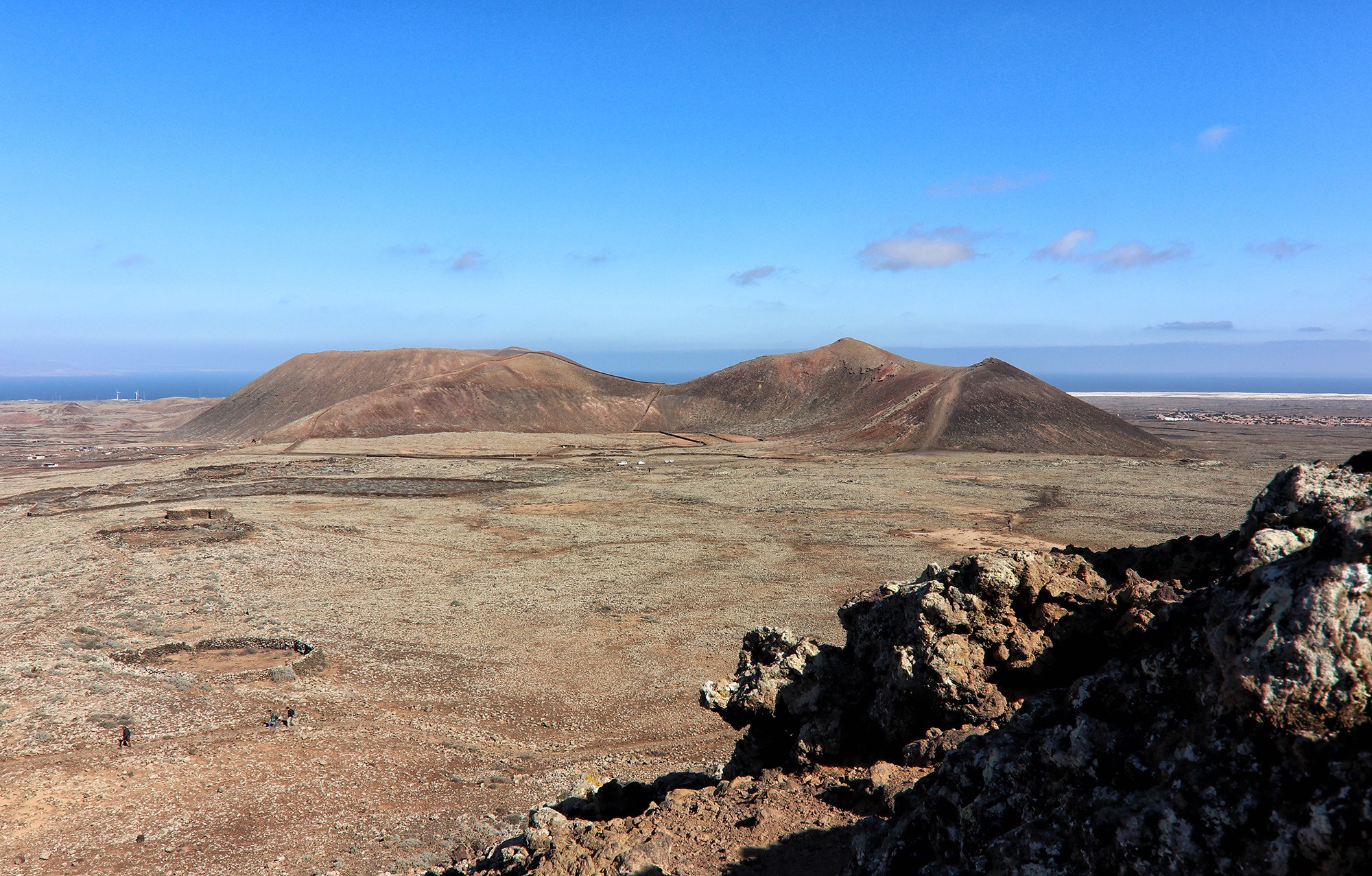 Panoramic view of Las Calderas in Fuerteventura