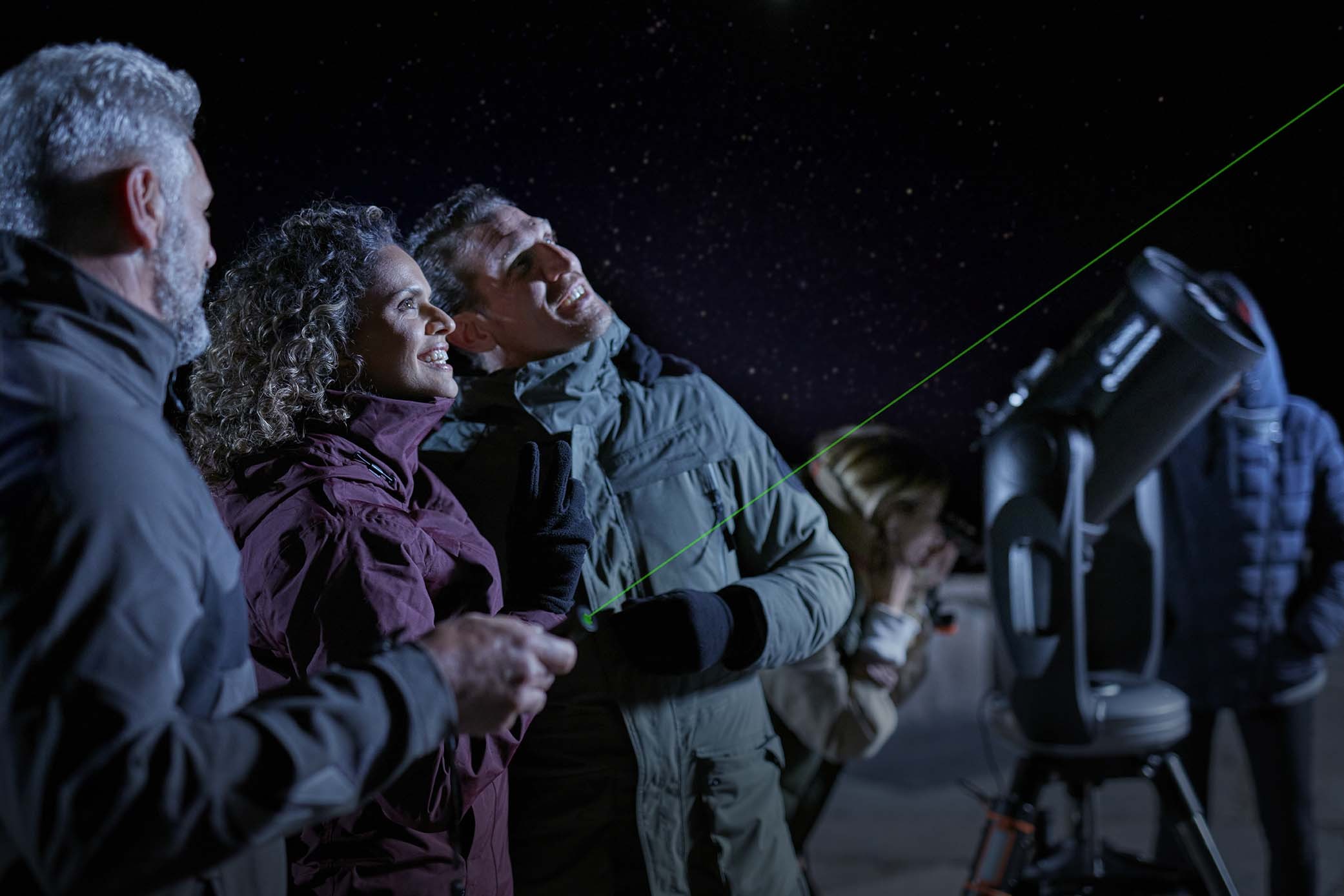 Astronomical observation with an official guide on a Mount Teide night tour