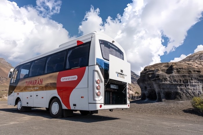 Schowek bagażowy autobusu transferowego na Fuerteventurze Schowek bagażowy autobusu transferowego na Fuerteventurze