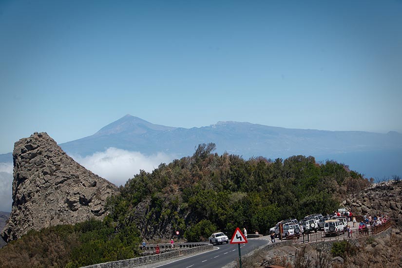 Blick auf den Teide von La Gomera beim Ausflug mit Geländewagen