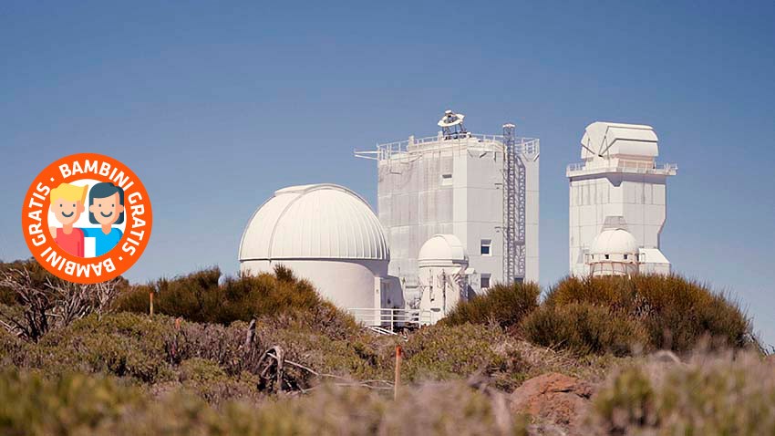 Panoramica del miglior osservatorio solare del mondo situato sul Teide