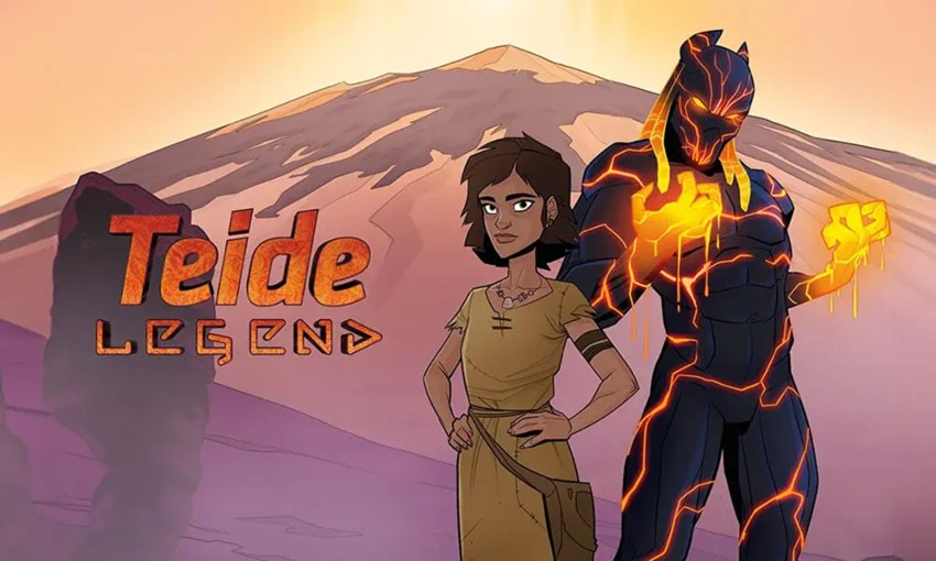 Tassat and Guayota, the two main characters of the Teide Legend