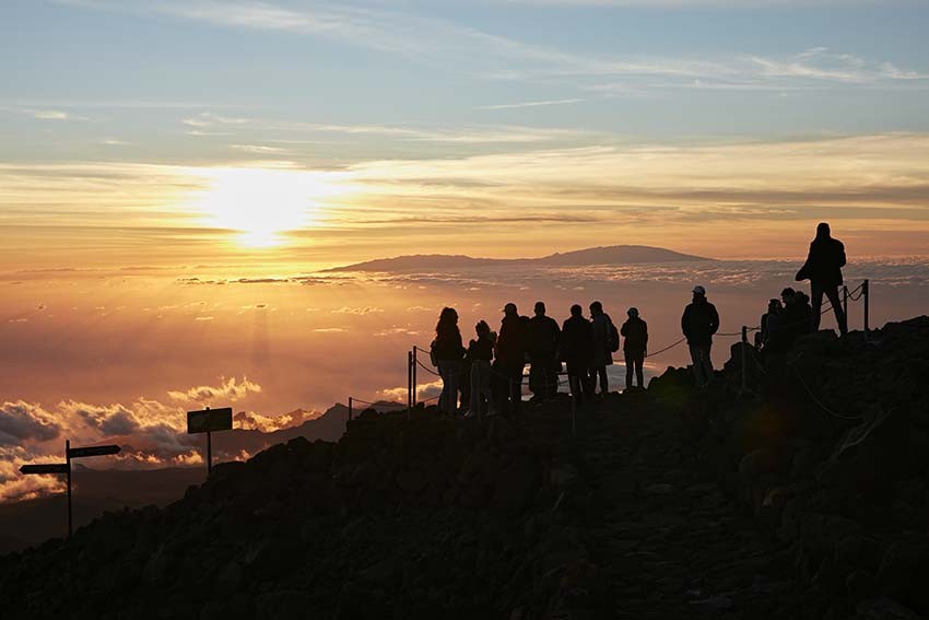 Atardecer desde el Mirador de Pico Viejo y sus impresionantes vistas de algunas Islas Canarias