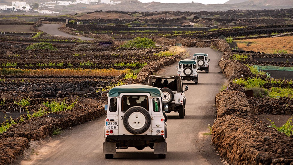 Volcanic landscape on a Jeep Safari excursion in Lanzarote