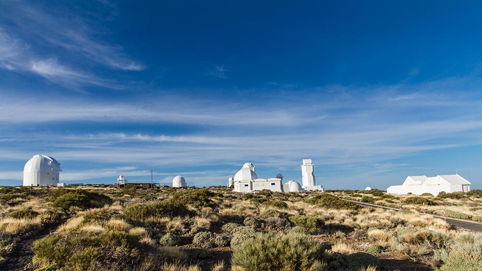 Exklusiver Blick auf das entfernte Teide-Observatorium